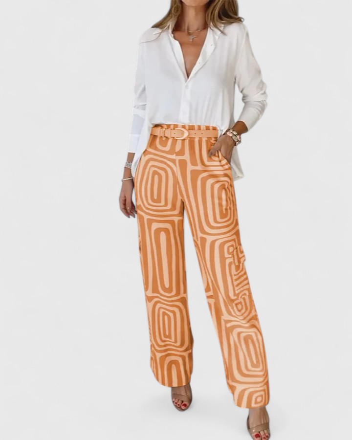 Kira | Chic Two-Piece Set with Complimentary Belt