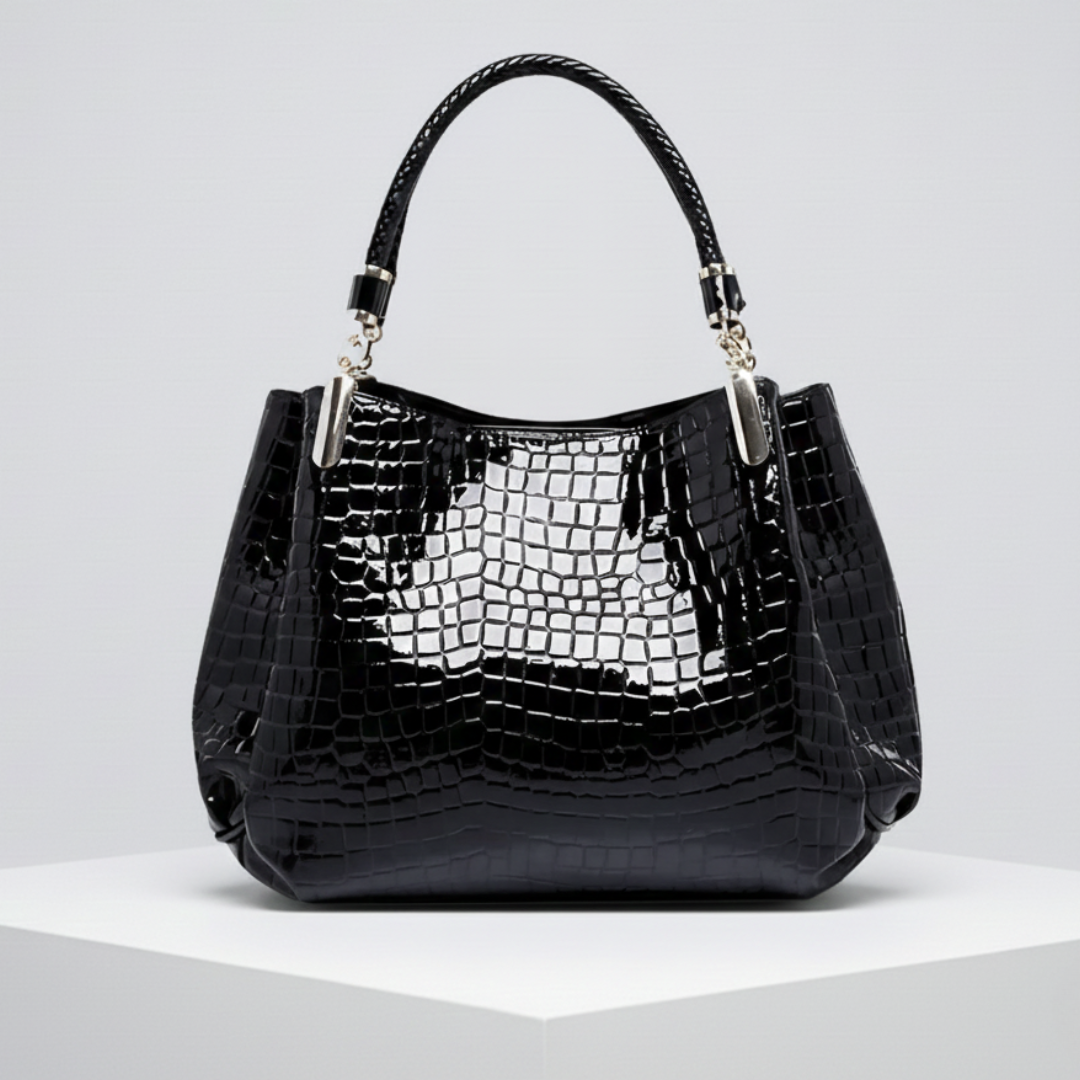 Lusso Milano - Crocodile-Embossed Shoulder Bag
