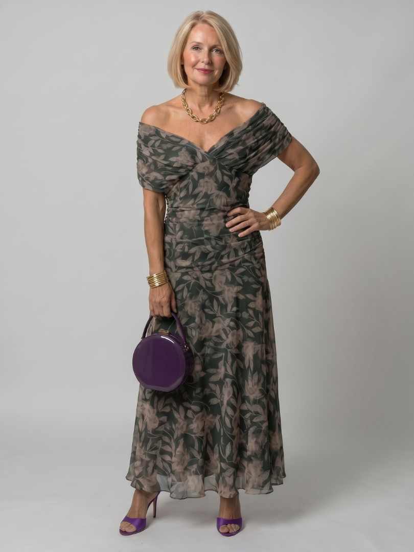 Calen | Off-Shoulder Flowing Midi Dress