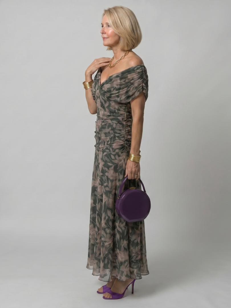 Calen | Off-Shoulder Flowing Midi Dress