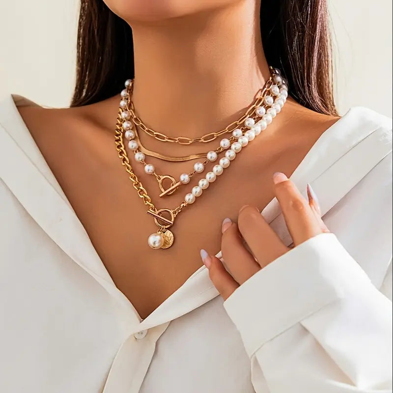 NOVARA | Contemporary Pearl Layered Necklace Collection
