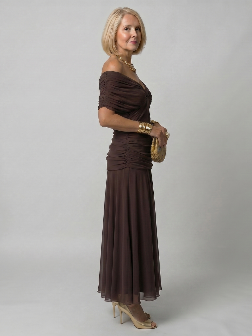 Calen | Off-Shoulder Flowing Midi Dress