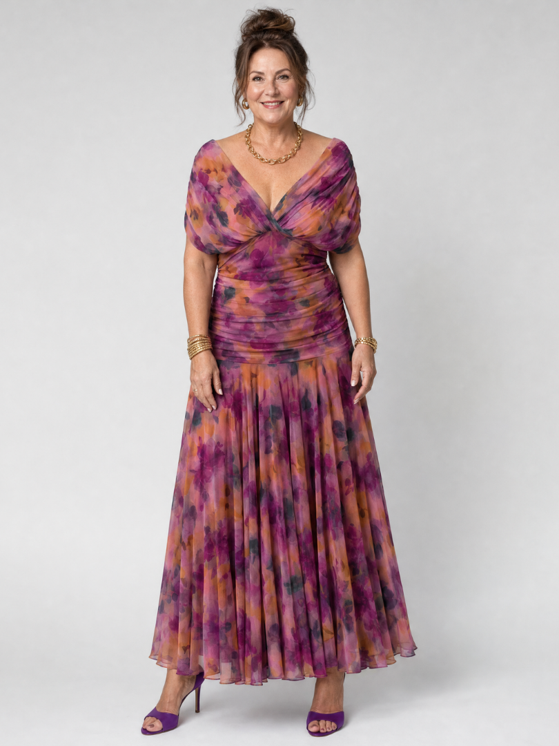 Calen | Off-Shoulder Flowing Midi Dress