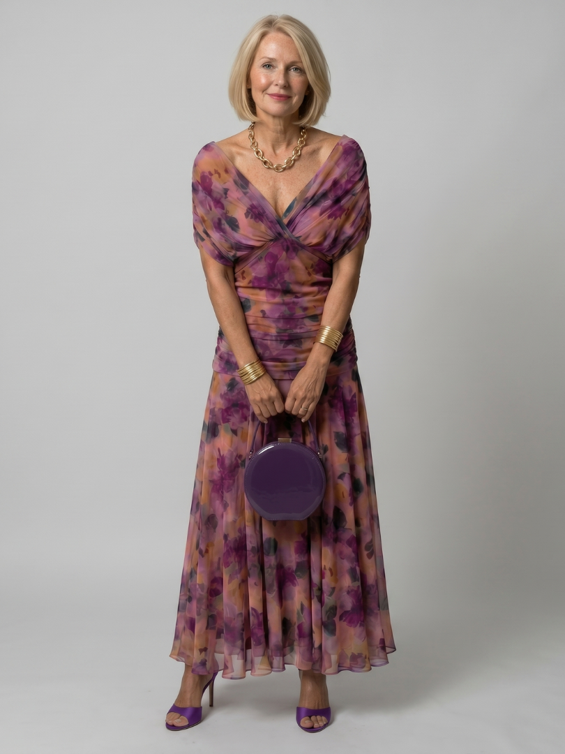 Calen | Off-Shoulder Flowing Midi Dress