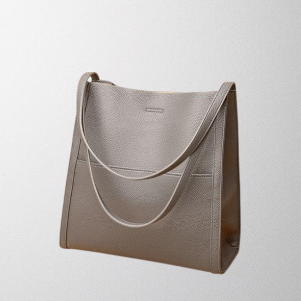 Valérie Dupré - Classic Solid Color Genuine Leather Shoulder Bag