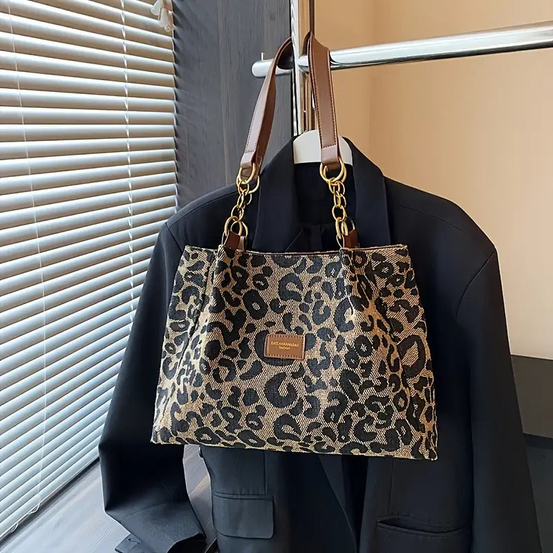 Luxurious Leopard Print Tote