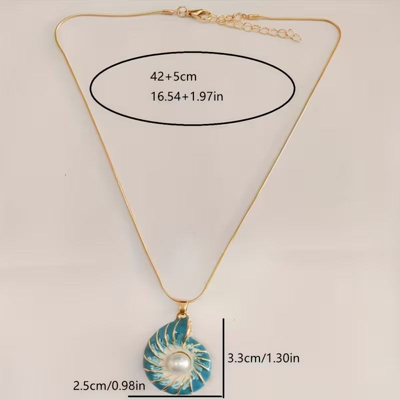 MARISSA | Seashell-Inspired Pearl Pendant Necklace