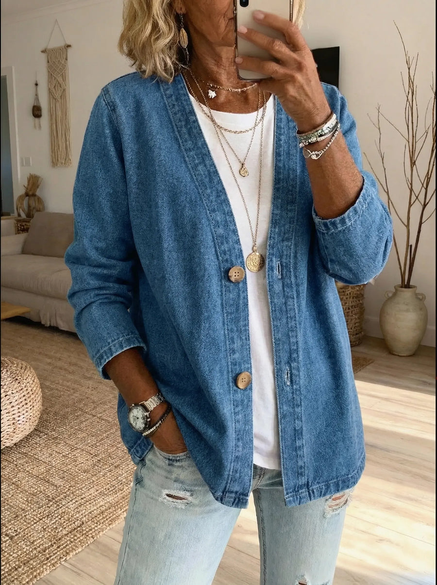 Denim Classic Button Coat