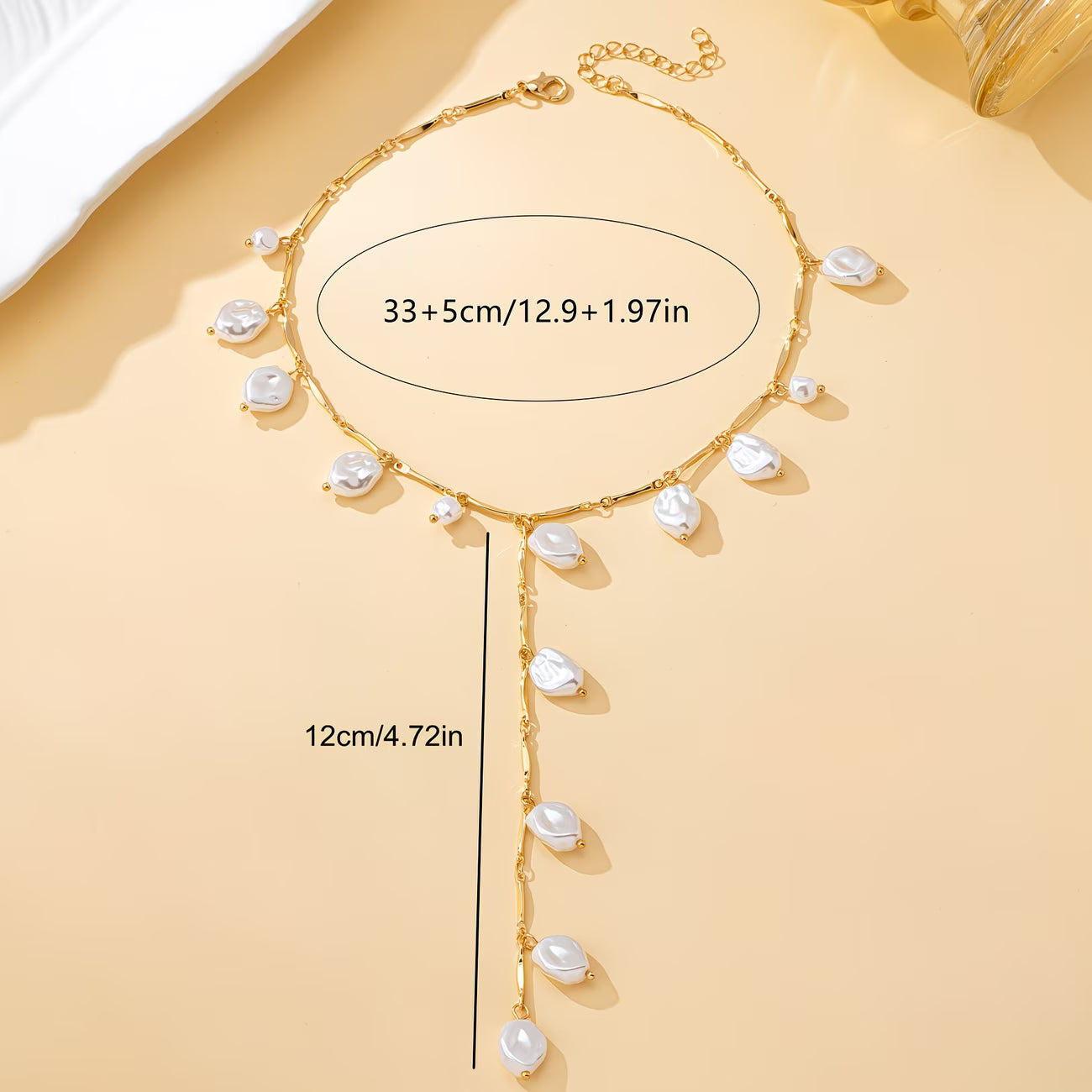 SELENE | ENCHANTING PEARL WATERFALL NECKLACE