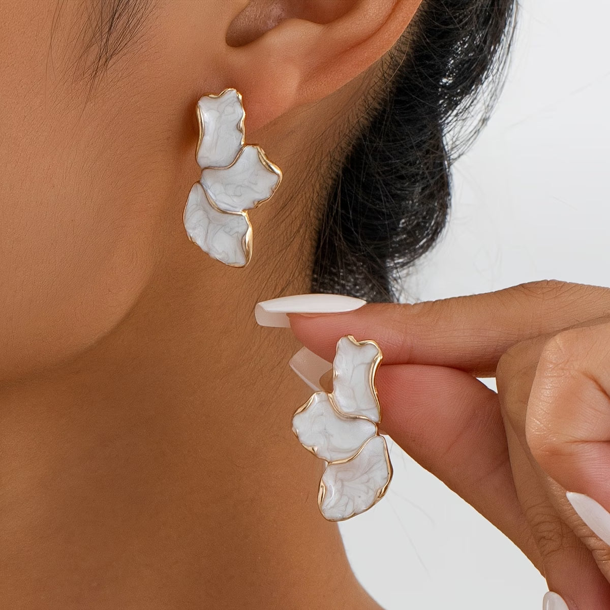 FLORETTE | Pearl Blossom Petal Earrings