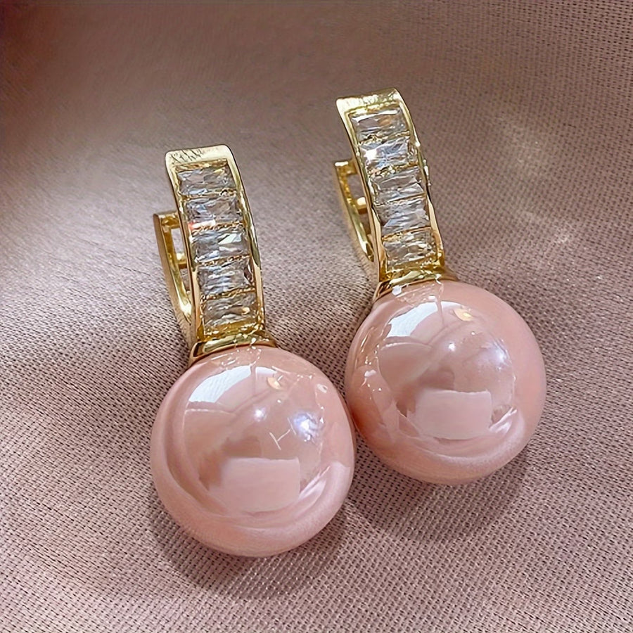 ROSALIE | Elegant Rose Pearl Earrings