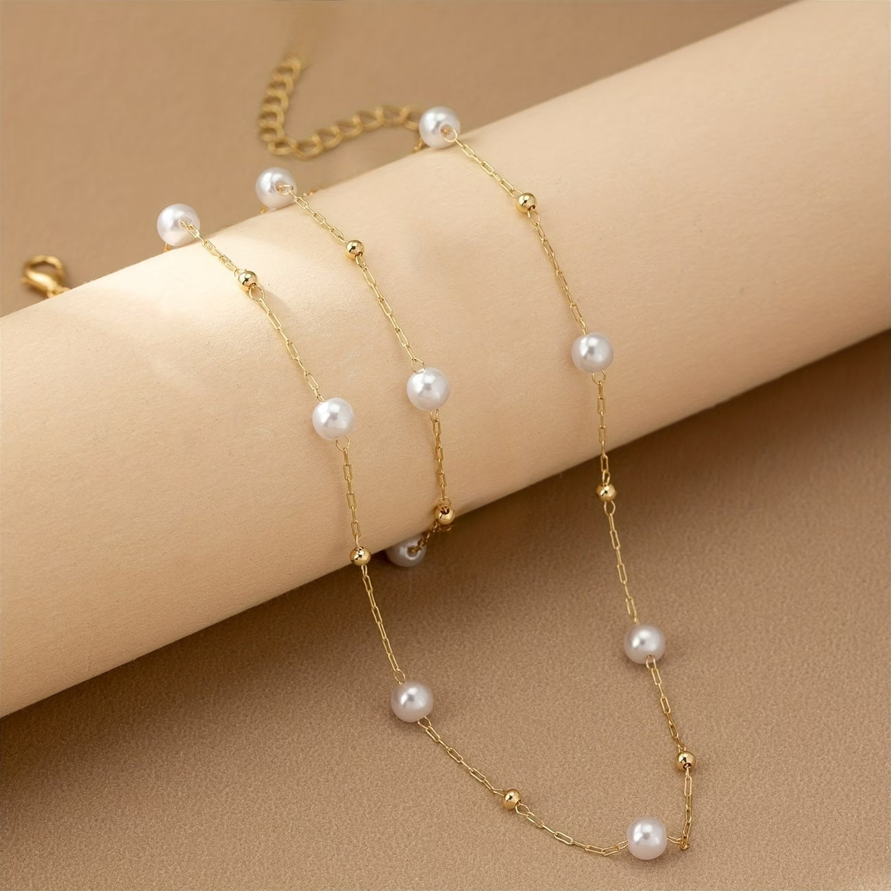 LILIANA | Elegant Pearl Chain Jewelry Set