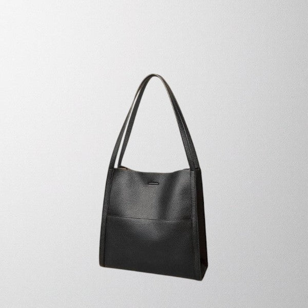 Valérie Dupré - Classic Solid Color Genuine Leather Shoulder Bag