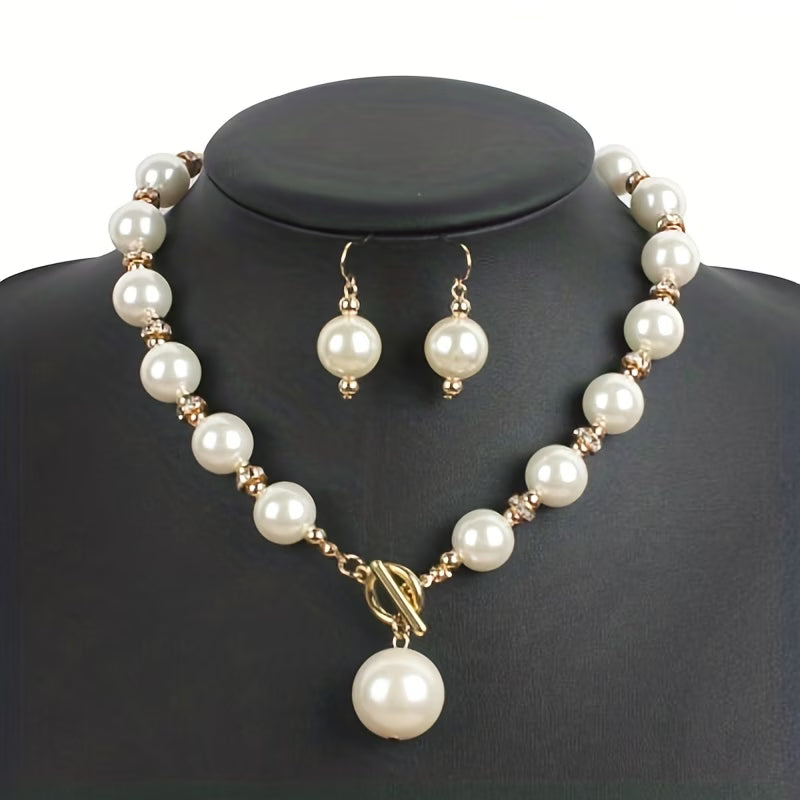 VALENCIA | Statement Chunky Pearl Necklace Set