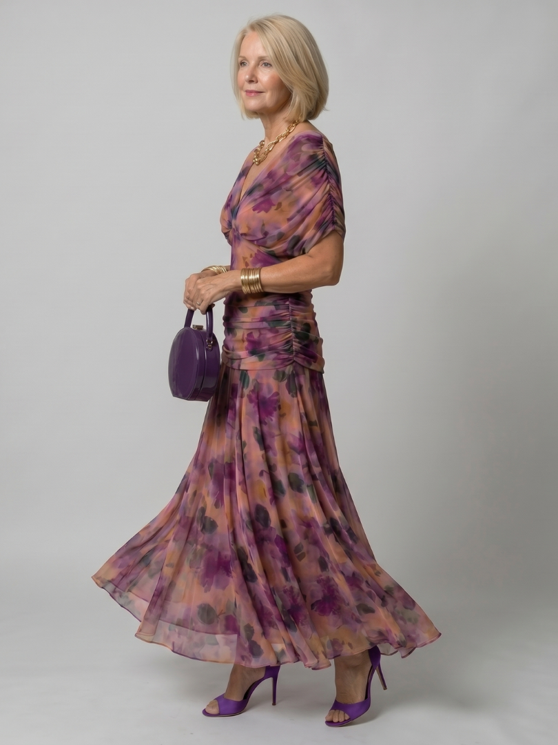Calen | Off-Shoulder Flowing Midi Dress