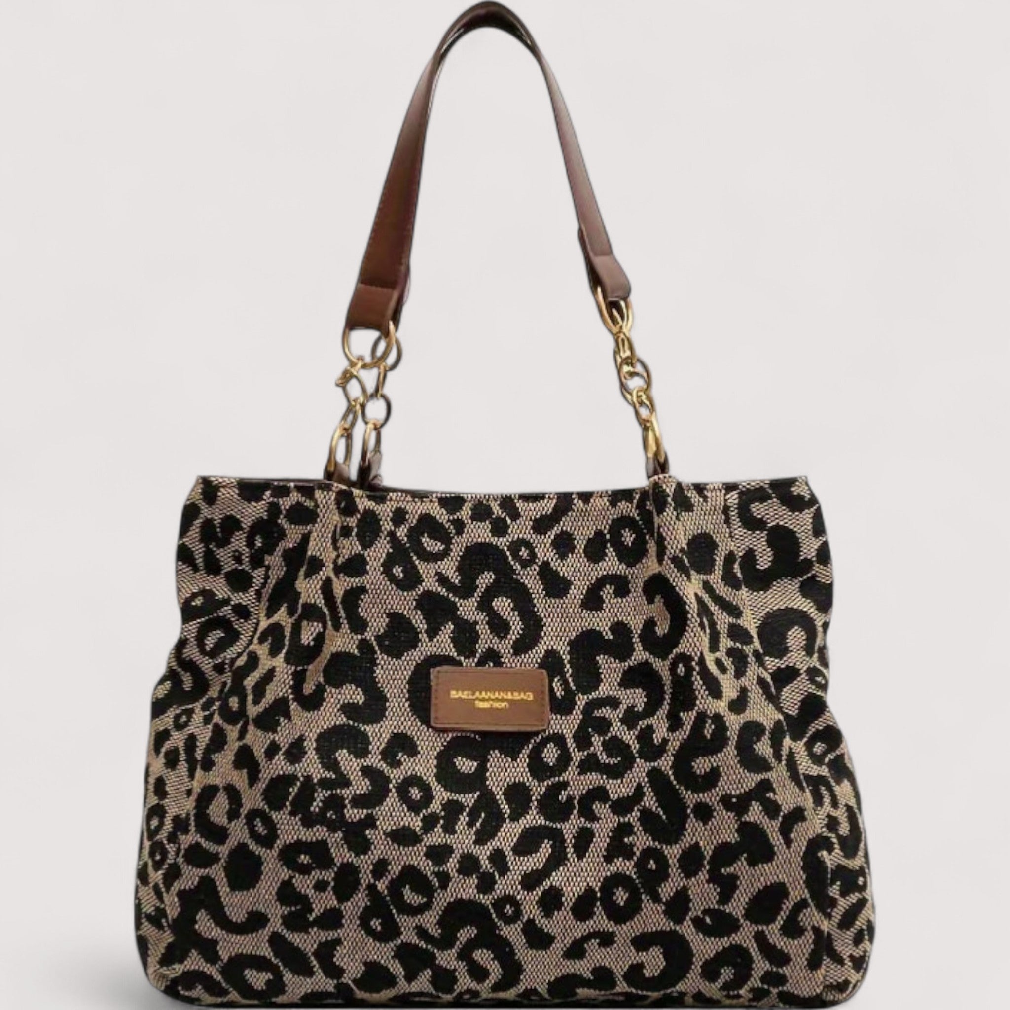 Lévrier – Leopard Print Canvas Tote Bag