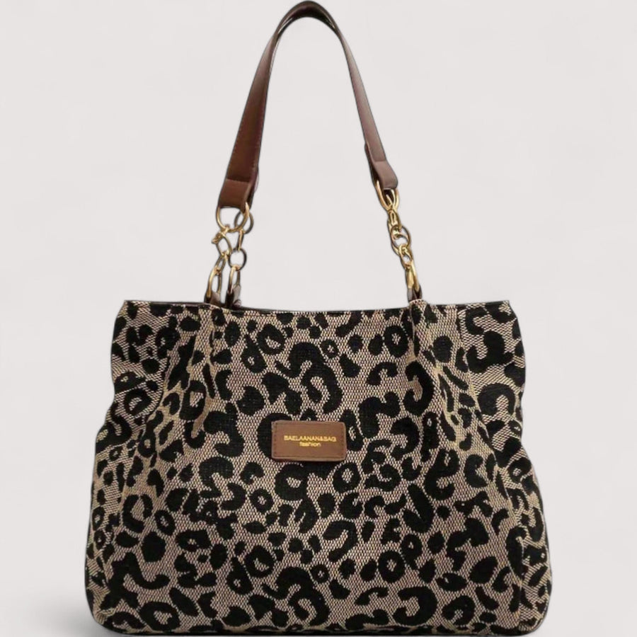 Lévrier – Leopard Print Canvas Tote Bag