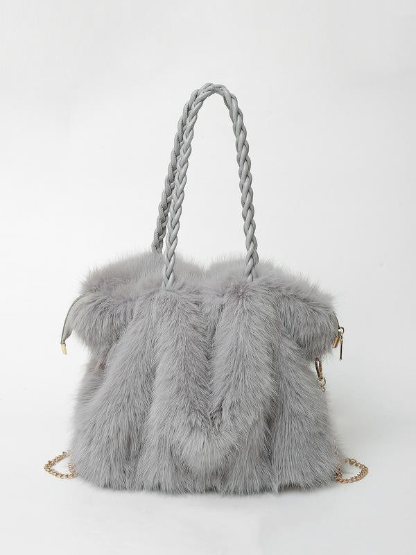 Charlotte - Multi-Functional Plush Velvet Shoulder Tote
