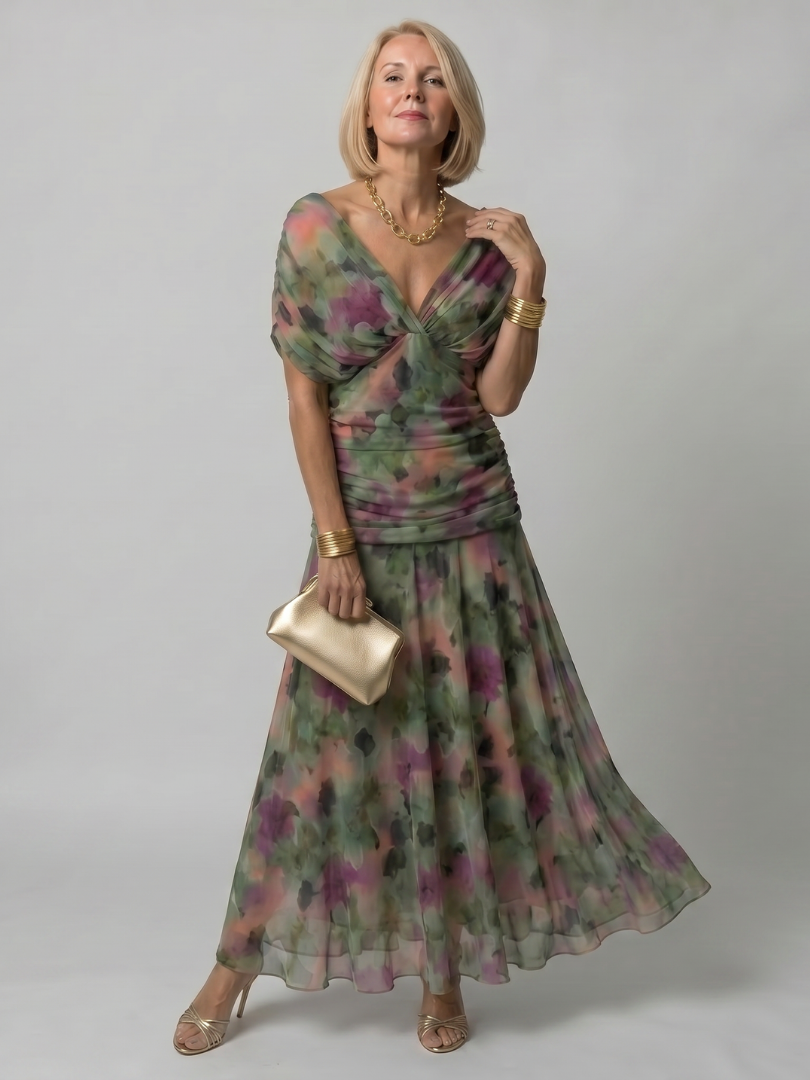 Calen | Off-Shoulder Flowing Midi Dress