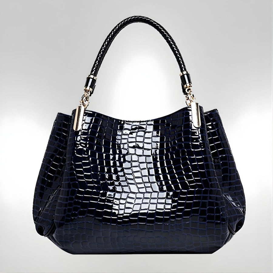 Lusso Milano - Crocodile-Embossed Shoulder Bag