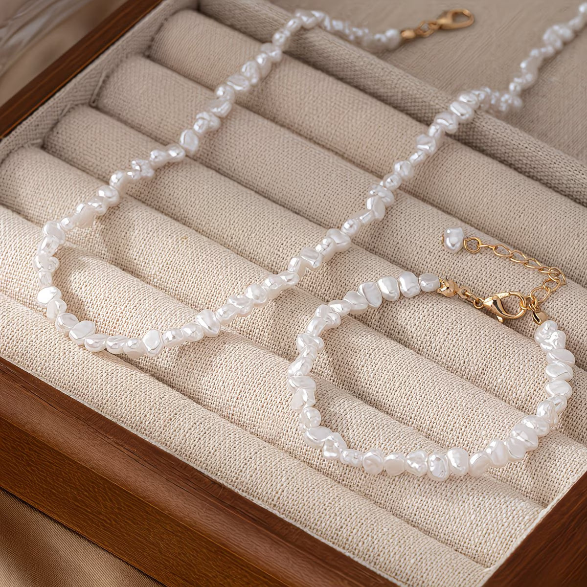 ISOLDE | Baroque Pearl Necklace and Bracelet Duo