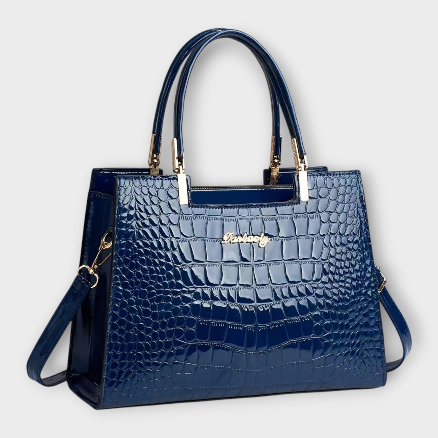 Maison Verdelle - Glossy Crocodile Print Handbag
