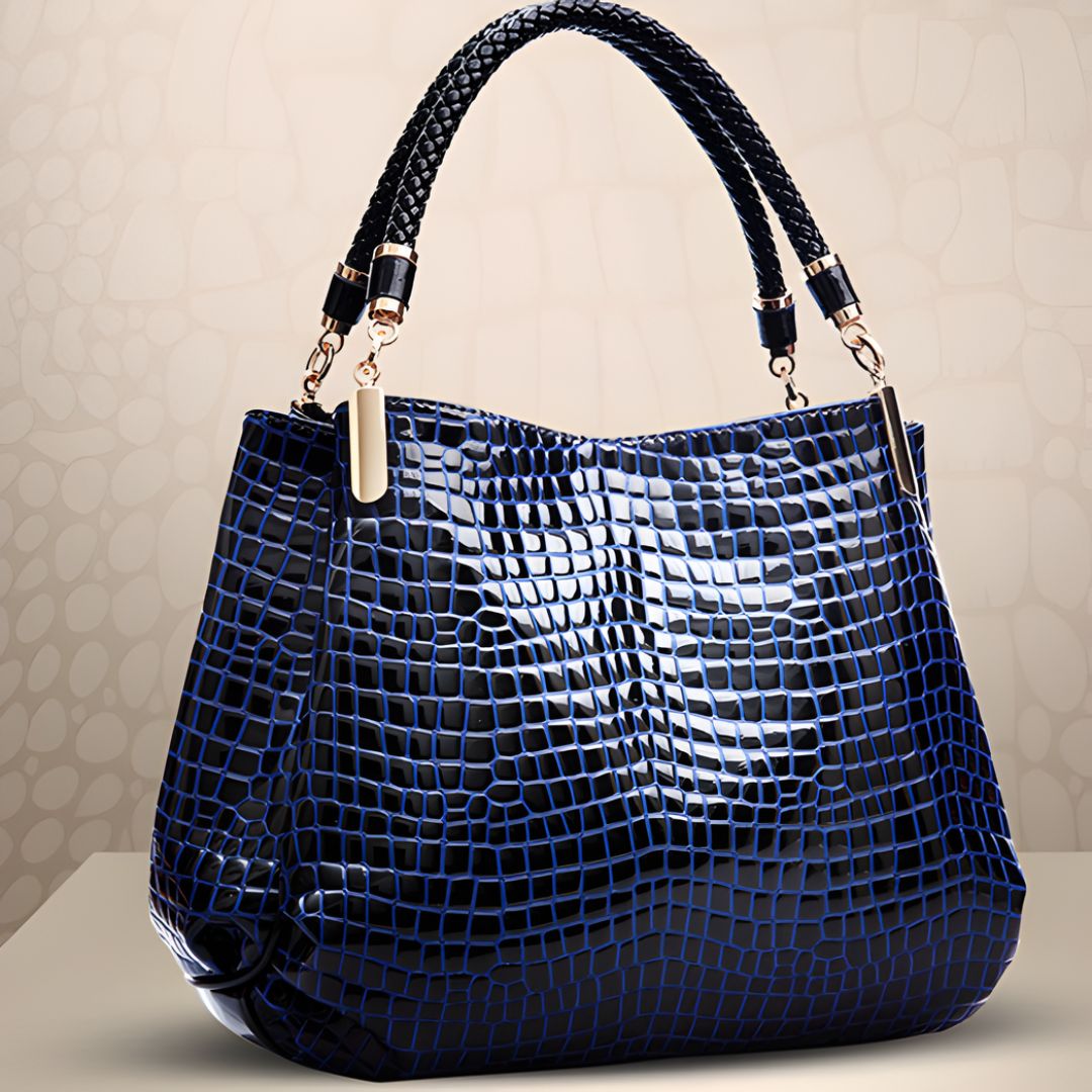 Lusso Milano - Crocodile-Embossed Shoulder Bag