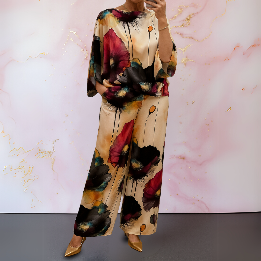 Maelora™ | Women's Satin Two-Piece Ensemble