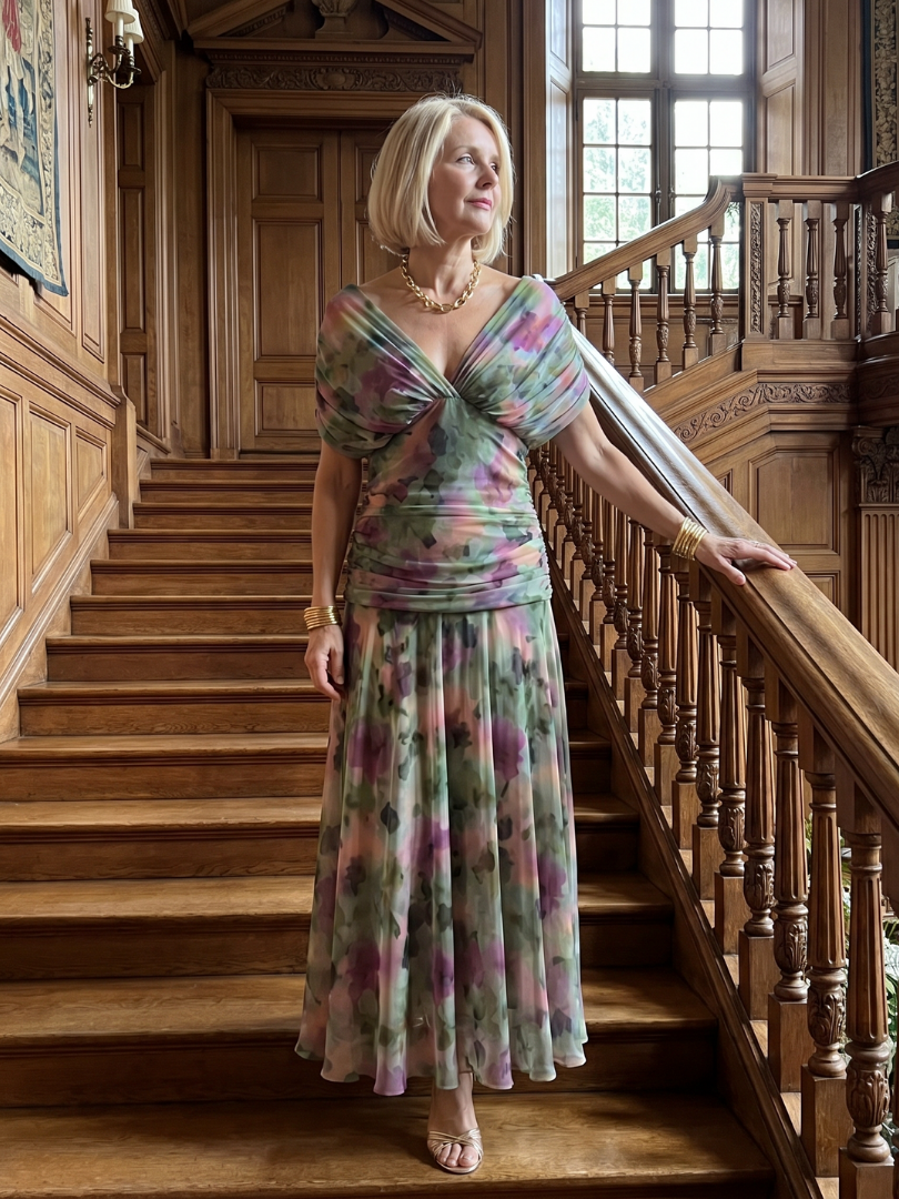 Calen | Off-Shoulder Flowing Midi Dress