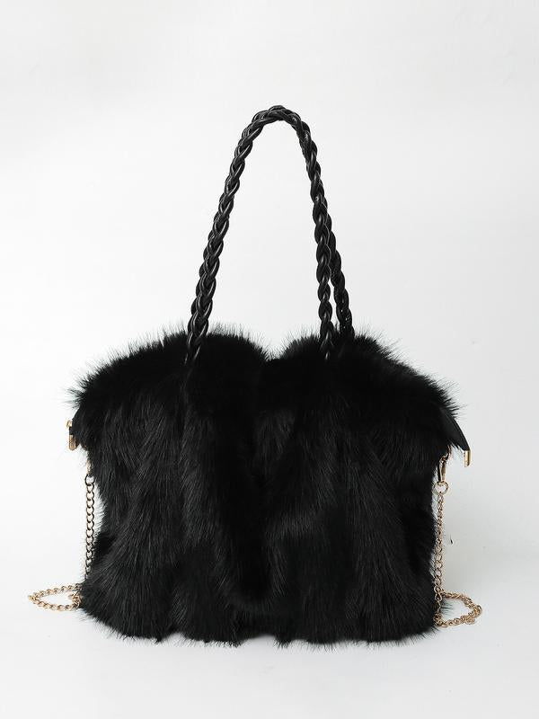 Charlotte - Multi-Functional Plush Velvet Shoulder Tote