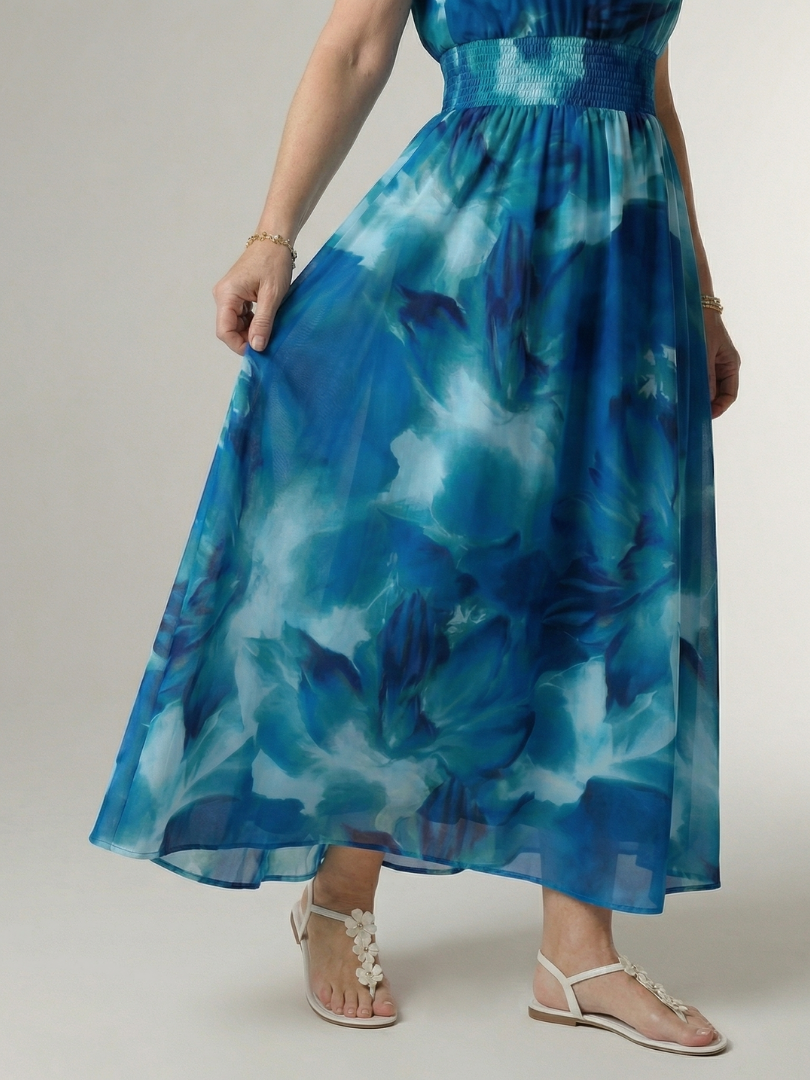 Sylin | Halter Midi Dress with Gathered Design
