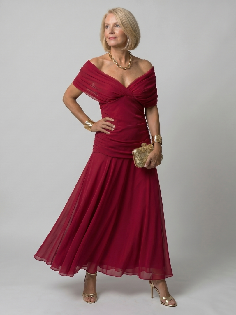 Calen | Off-Shoulder Flowing Midi Dress