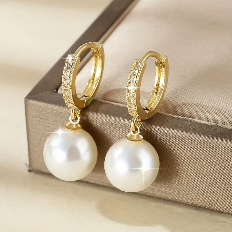 AVA | Contemporary Pearl Drop Earrings