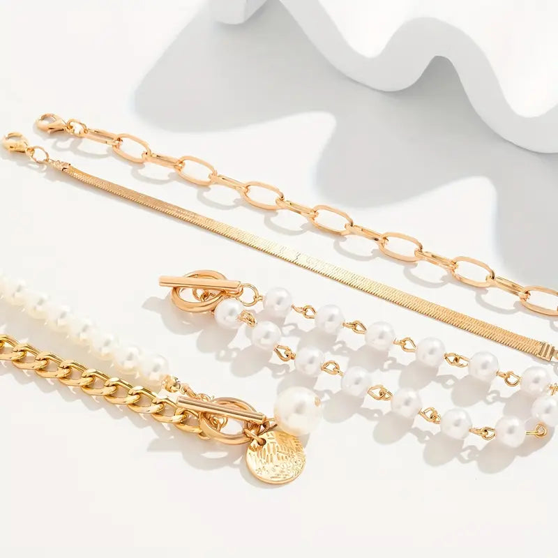 AURÉLIE | ELEGANT LAYERED PEARL BRACELET COLLECTION