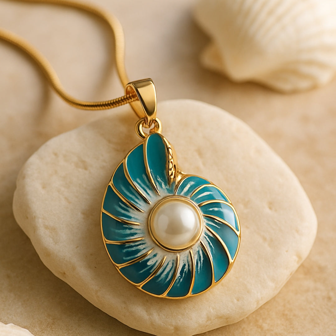 MARISSA | Seashell-Inspired Pearl Pendant Necklace
