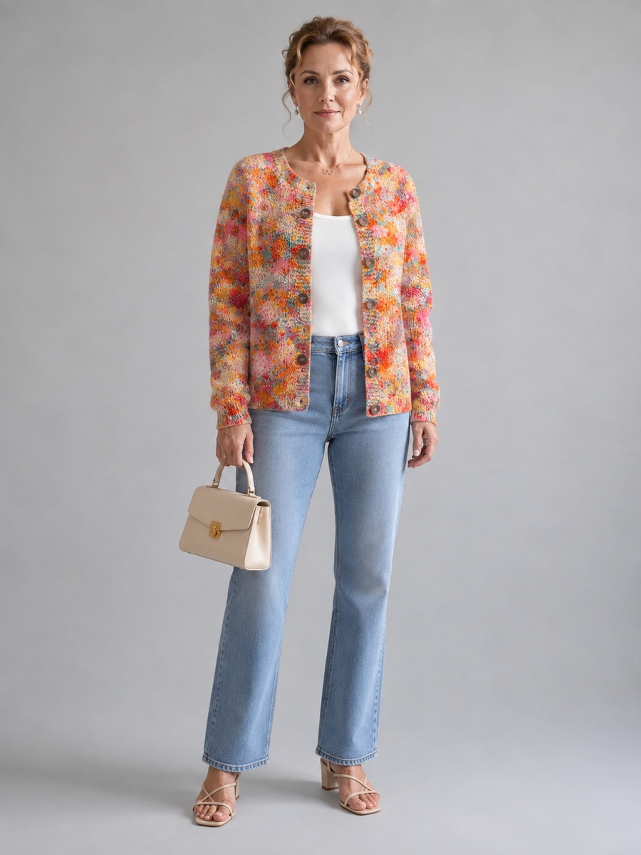 Helena™ | Vintage Knit Cardigan Sweater