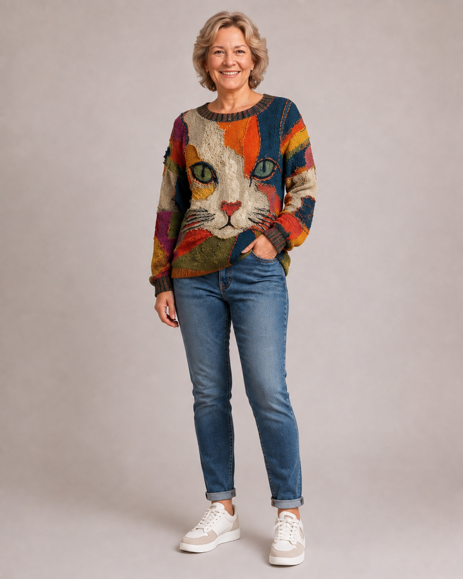 Zaira | Artistic Cat Statement Top