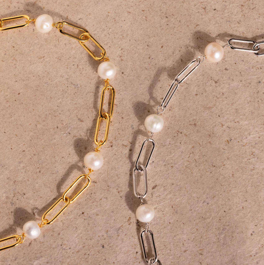 VIVIENNE | ELEGANT PEARL CHAIN BRACELET
