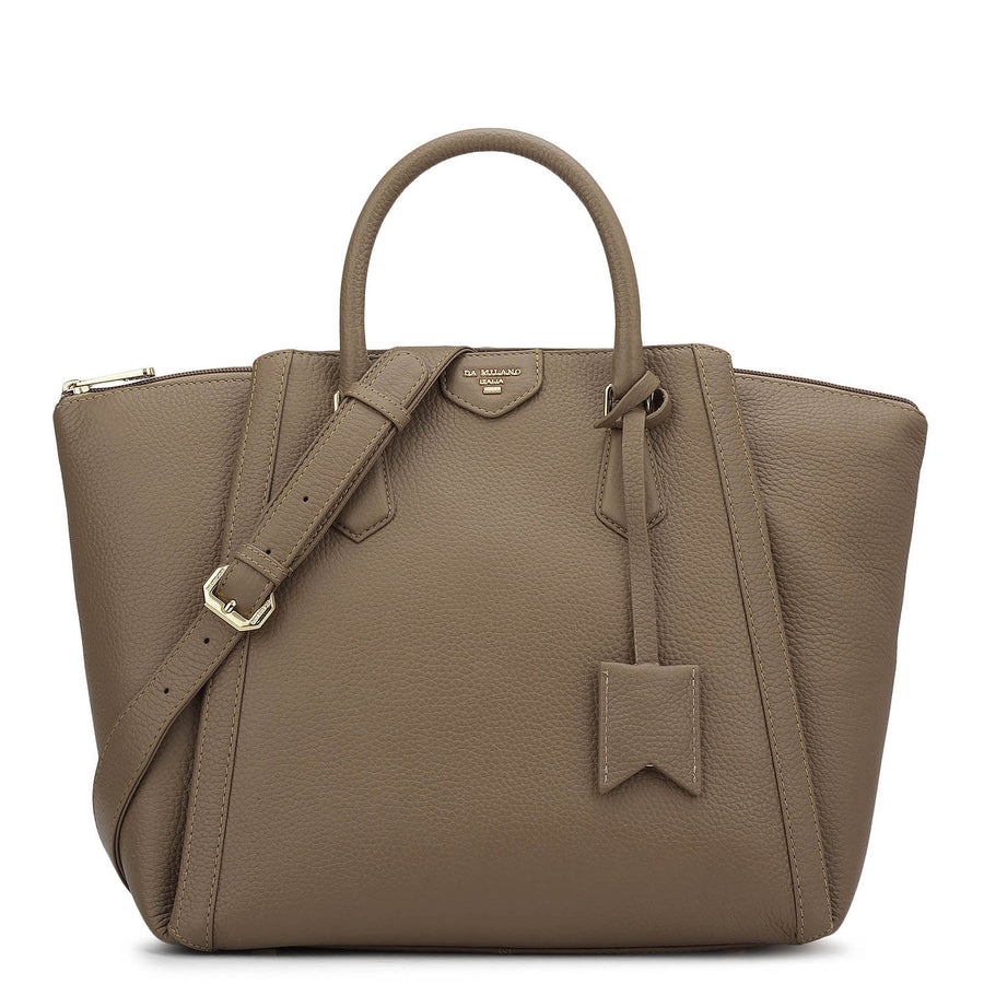 Élégance Paris - Timeless Waxed Leather Satchel