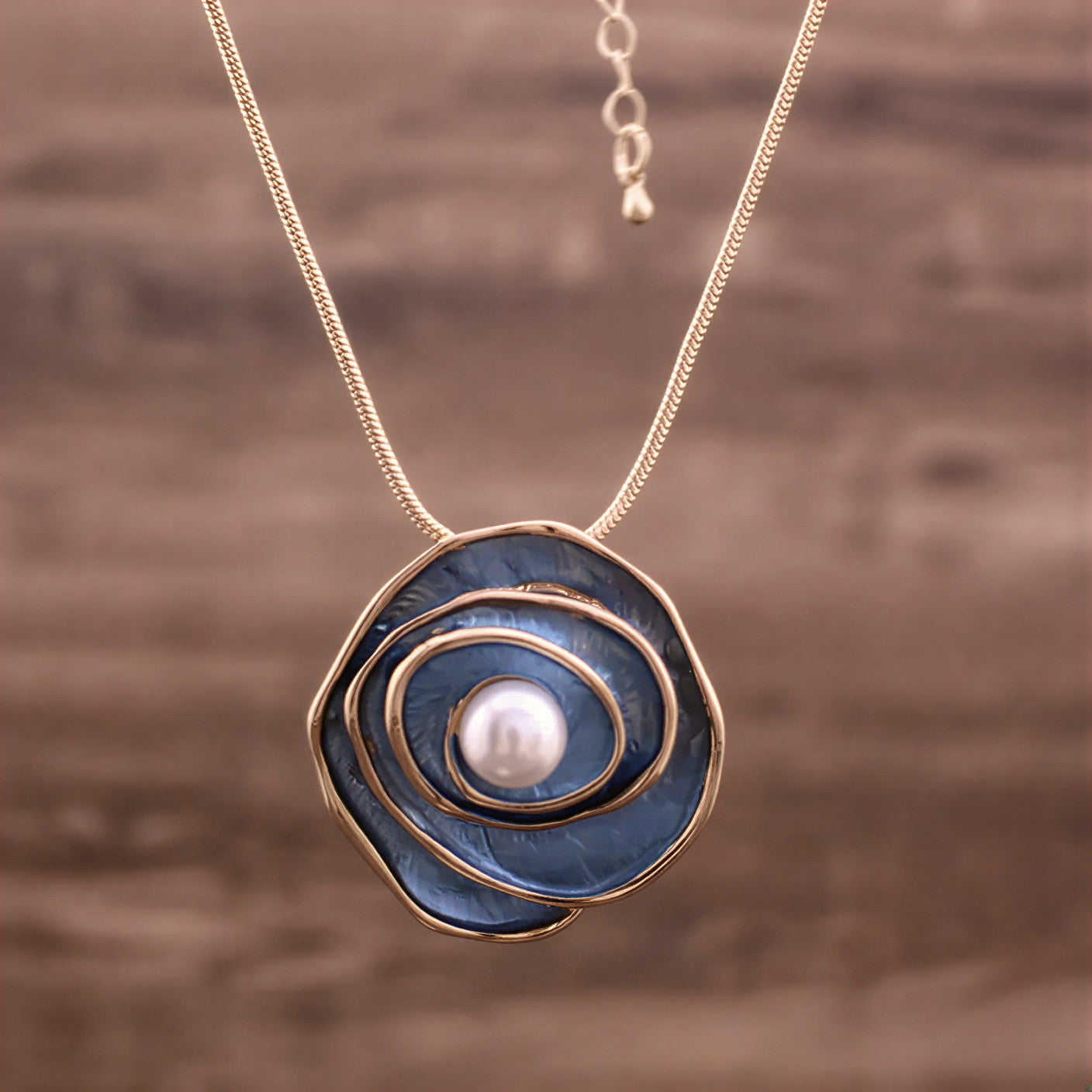AZUREA | Elegant Blue Pearl Necklace