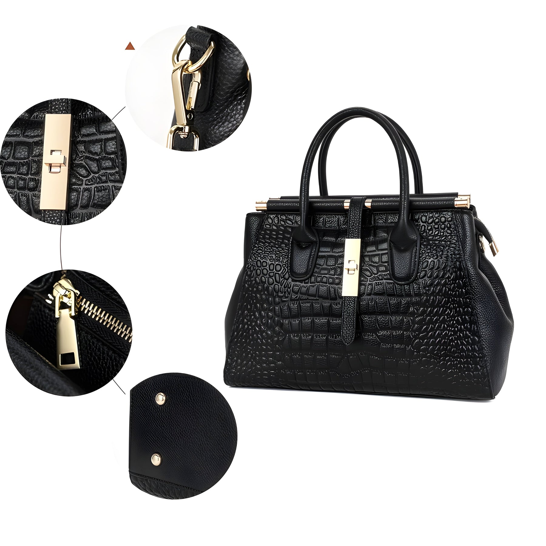 AURELIA | Crocodile-Pattern Handbag