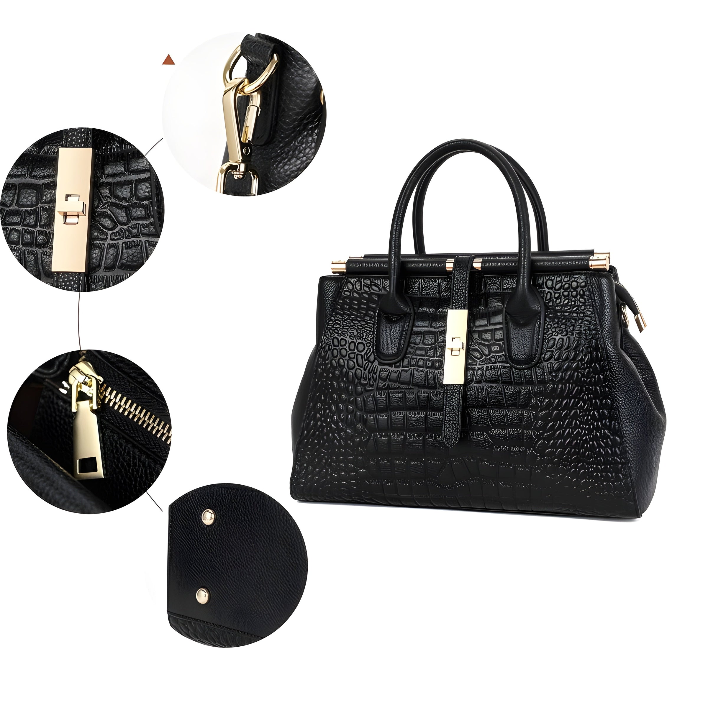 AURELIA | Crocodile-Pattern Handbag
