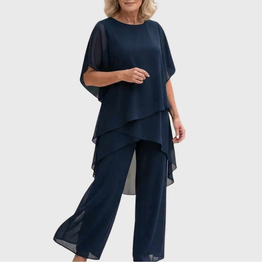 Linda | Draped Palazzo Trouser Suit