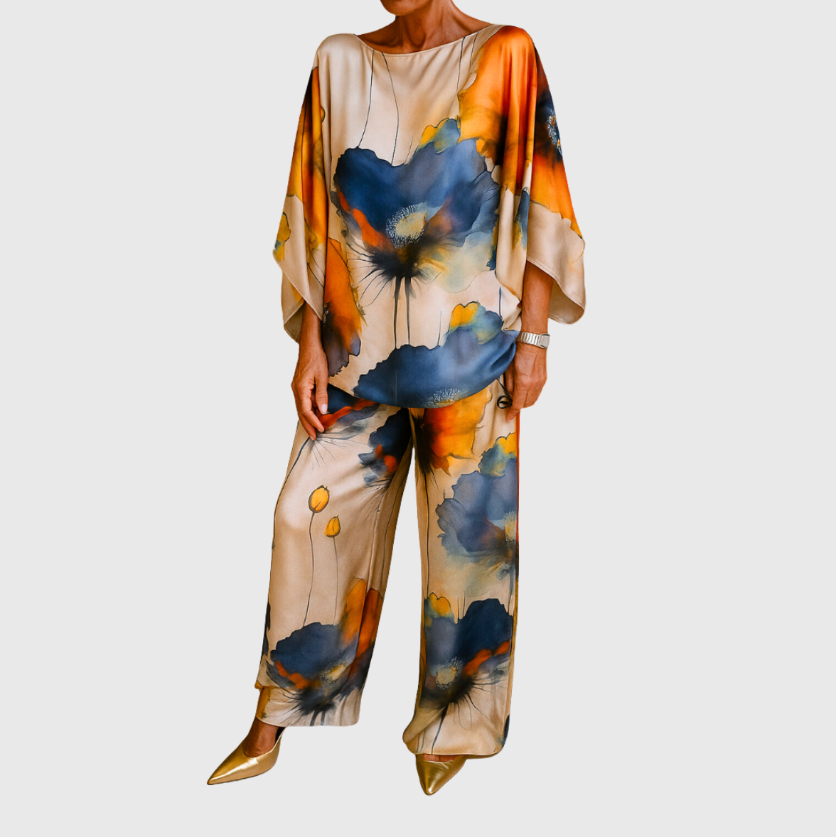 Maelora™ | Women's Satin Two-Piece Ensemble