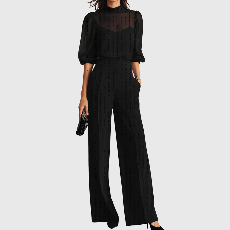 Elodie | Three-Piece Set: Top and Wide-Leg Pants