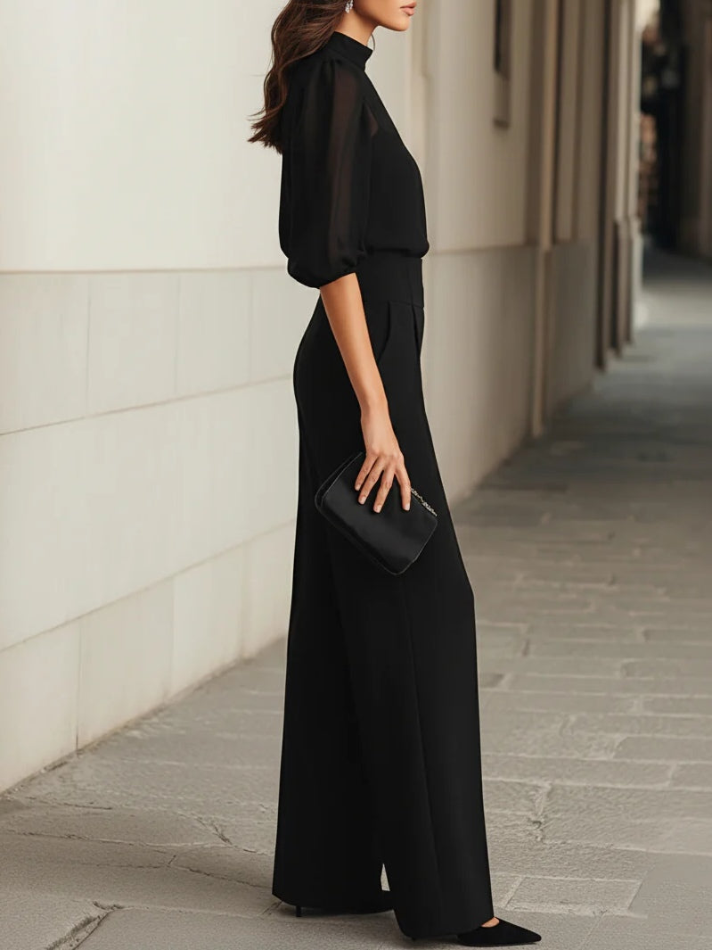 Elodie | Three-Piece Set: Top and Wide-Leg Pants