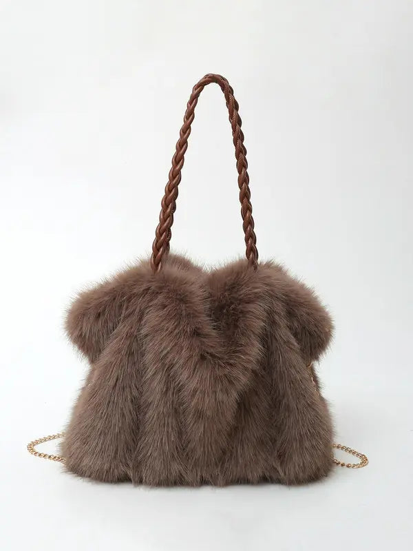 Charlotte - Multi-Functional Plush Velvet Shoulder Tote