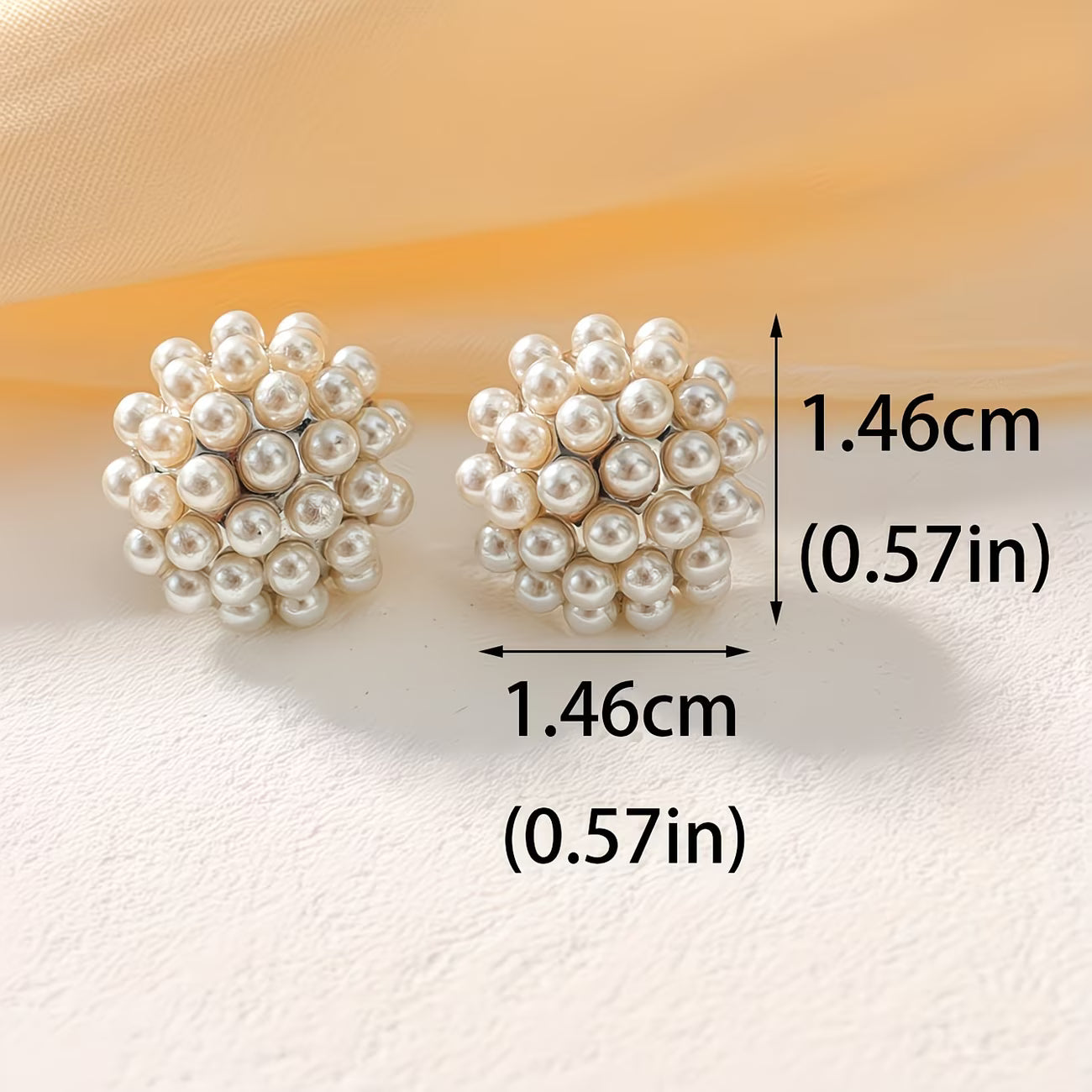 SERENA | Pearl Dome Stud Earrings