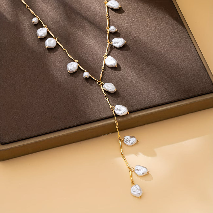 SELENE | ENCHANTING PEARL WATERFALL NECKLACE