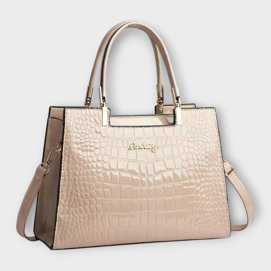 Maison Verdelle - Glossy Crocodile Print Handbag